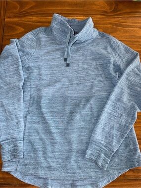 L.L. Bean Women's Small Light Heather Blue Cowl Neck Pullover